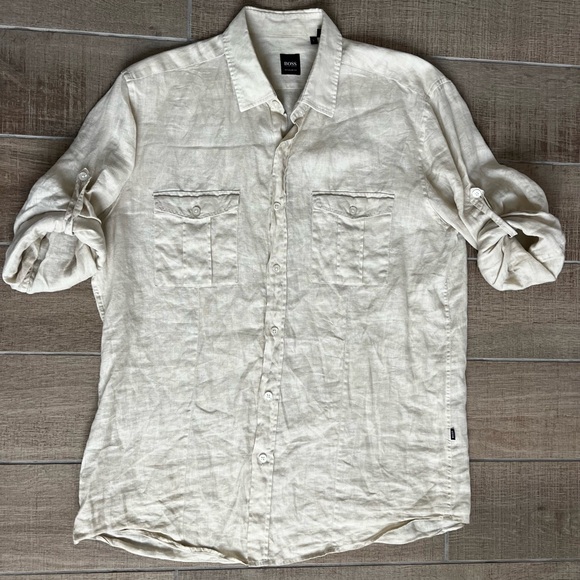 Hugo Boss Linen LS | L - Picture 1 of 5